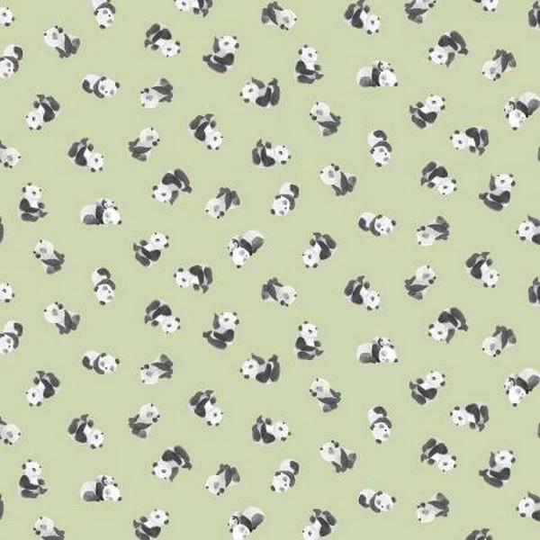 How We Roll Pandas Celery by Dear Stella available in Canada at The Quilt Store