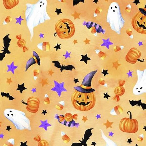 Boo Halloween Toss by Hoffman International Fabrics available in Canada at The Quilt Store