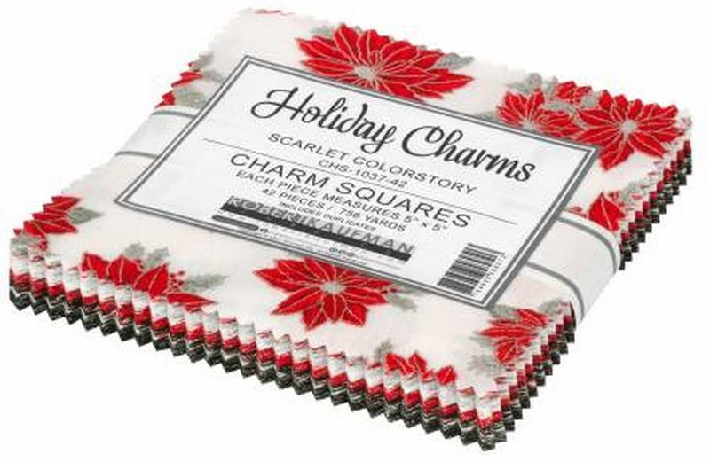 Holiday Charms by Robert Kaufman Charm Squares available in Canada at The Quilt Store