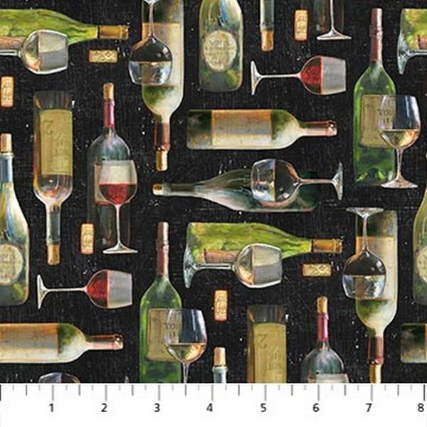 Life Happens Wine Bottles by Ellen & Clark Studio for Northcott available in Canada at The Quilt Store