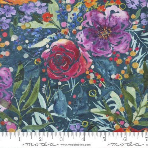 Chickadee Ancestral Ground Dusk by Create Joy Project for Moda available in Canada at The Quilt Store