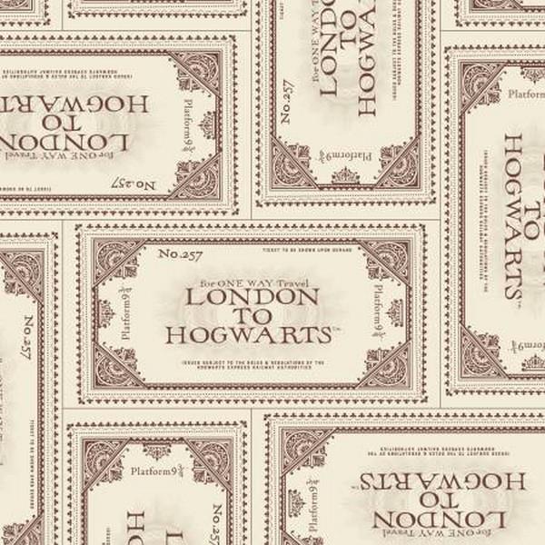 Harry Potter Tickets to Hogwarts by Camelot Fabrics available in Canada at The Quilt Store