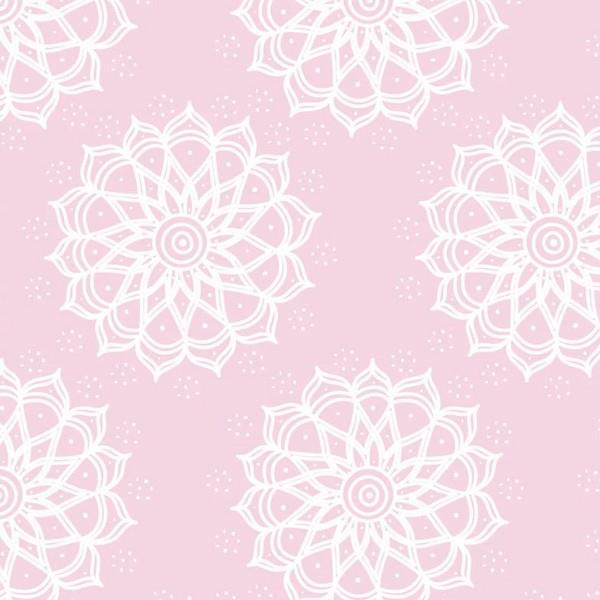 Mandala Light Pink Flannel by Camelot Fabrics available in Canada at The Quilt Store