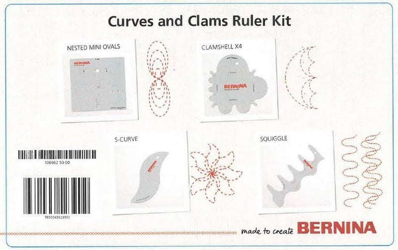 Bernina Curves and Clams Ruler Kit (BA.CCRK) available in Canada at The Quilt Store