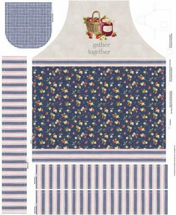 Homemade Happiness Apron Panel by Silvia Vassileva for P&B Fabrics available in Canada at The Quilt Store
