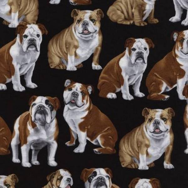Dogs - Bulldogs by Timeless Treasures available in Canada at The Quilt Store