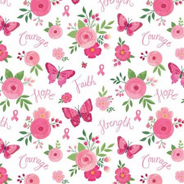 Strength in Pink by Riley Blake Designs available in Canada at The Quilt Store
