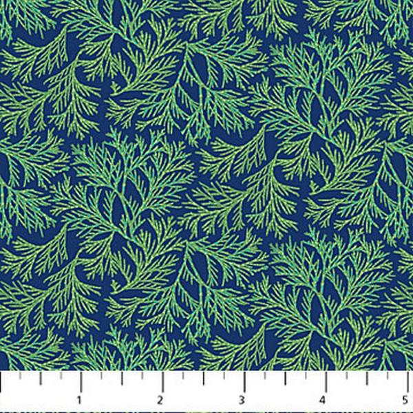 Wild Evergreen Navy by Brett Lewis for Northcott available in Canada at The Quilt Store
