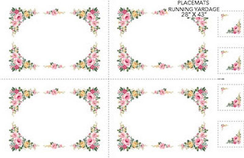 Tea For Two Placemat Panel by Northcott available in Canada at The Quilt Store