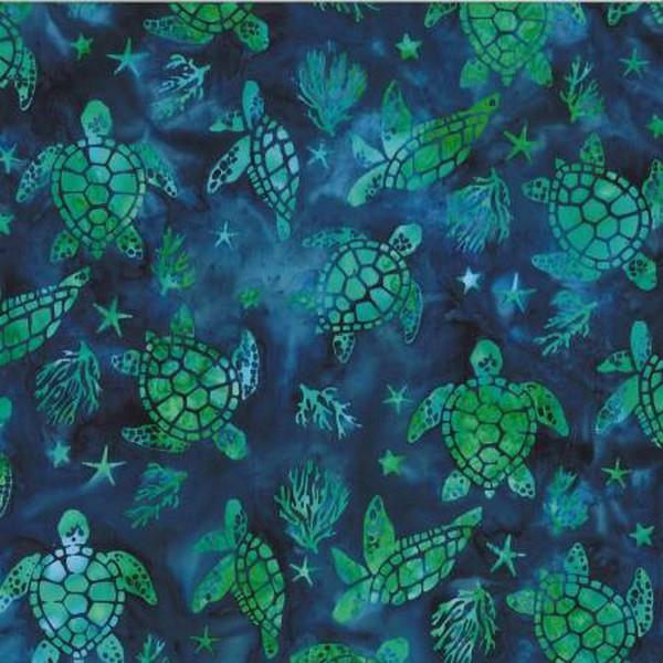Sea Turtles Ocean Batik by Hoffman International Fabrics available in Canada at The Quilt Store