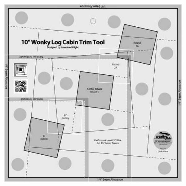 Creative Grids 10" Wonky Log Cabin Trim Tool available in Canada at The Quilt Store