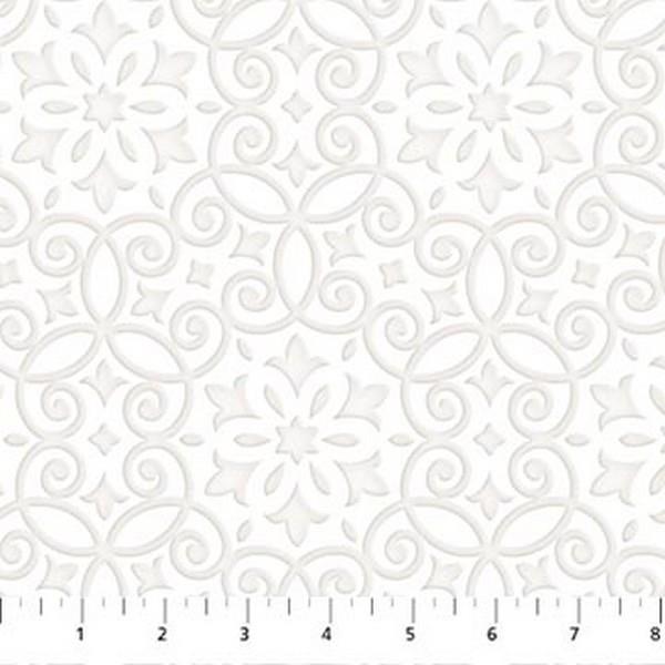 Paper White Damask by Deborah Edwards for Northcott available in Canada at The Quilt Store