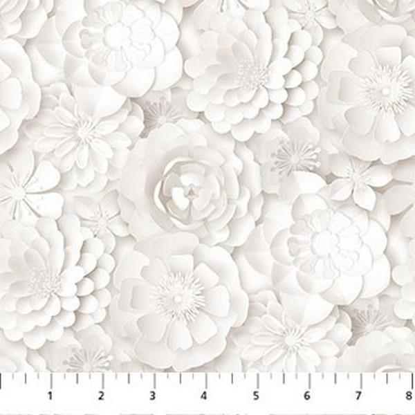 Paper White Floral by Deborah Edwards for Northcott available in Canada at The Quilt Store