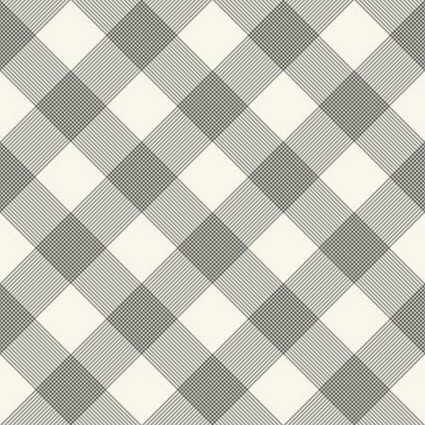 Fleur Noire Cream Line Plaid by My Mind's Eye for Riley Blake Designs available in Canada at The Quilt Store