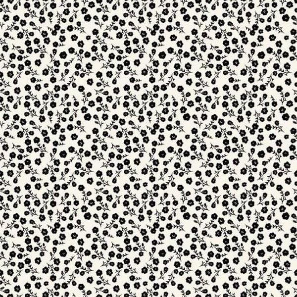 Fleur Noire Fancy Floral Cream by My Mind's Eye for Riley Blake Designs available in Canada at The Quilt Store