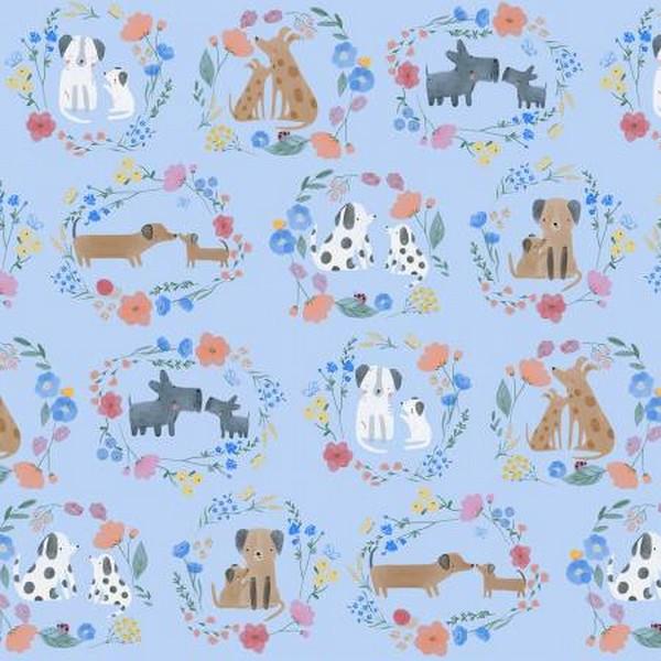 Paws & Reflect Azure Kiss My Mutt by Dear Stella available in Canada at The Quilt Store