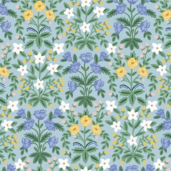 Bramble Blue Multi by Rifle Paper Co. for Cotton + Steel available in Canada at The Quilt Store