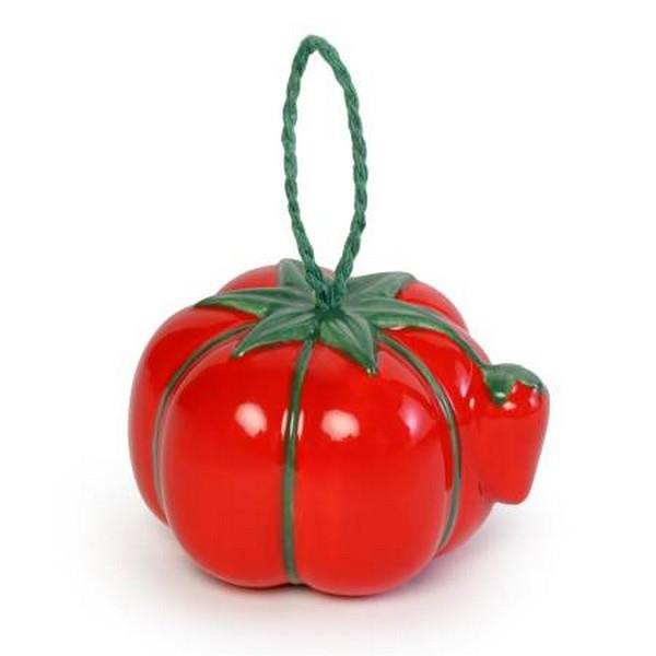 Ceramic Tomato Pin Cushion Tree Ornament available in Canada at The Quilt Store