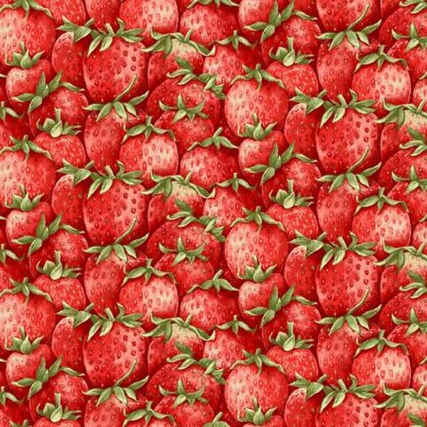 Strawberry Garden Packed Berries by Jan Shasky for Henry Glass & Co. available in Canada at The Quilt Store