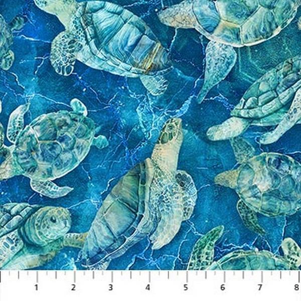 Turtle Bay Turtles Indito by Deborah Edwards and Melanie Sharma for Northcott available in Canada at The Quilt Store