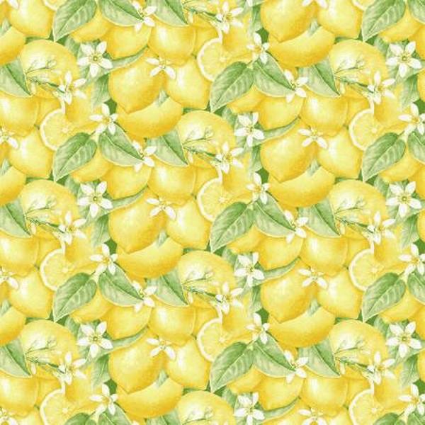Fresh Picked Packed Lemons by Jane Shasky for Henry Glass & Co. available in Canada at The Quilt Store