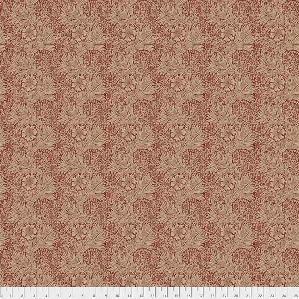 Kelmscott Marigold Red by Morris & Co. for Free Spirit available in Canada at The Quilt Store
