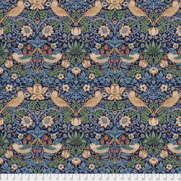 Kelmscott Strawberry Thief Navy by Morris & Co. for Free Spirit available in Canada at The Quilt Store