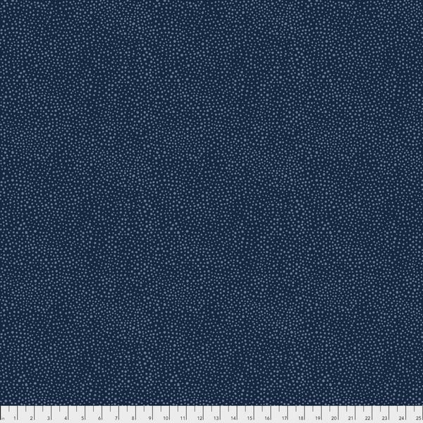 Kelmscott Seaweed Dot Navy by Morris & Co. for Free Spirit available in Canada at The Quilt Store