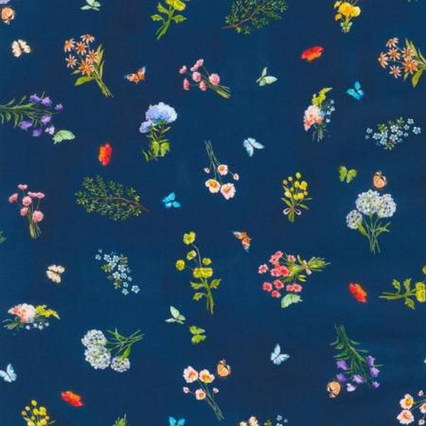 Bunny Lane Navy by Briar Hill Designs for Robert Kaufman available in Canada at The Quilt Store