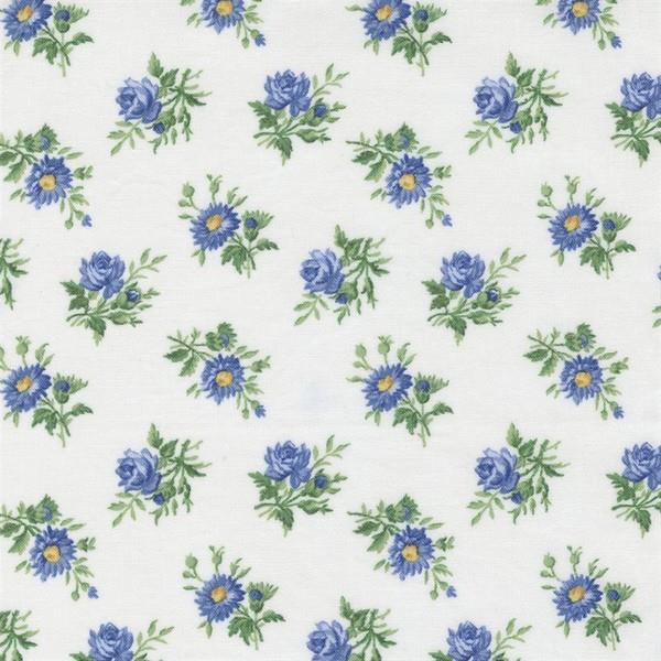 Summer Breeze White Bunches for Moda available in Canada at The Quilt Store