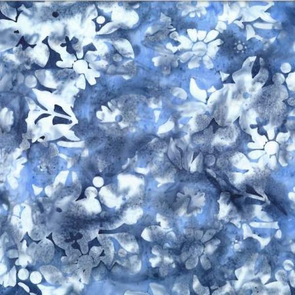 Slate Floral Batik by Hoffman International Fabrics available in Canada at The Quilt Store