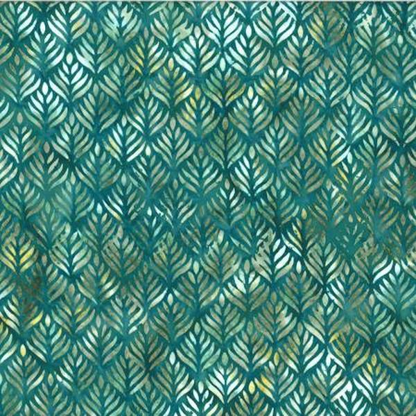 Chamomile Leaves Batik by Hoffman International Fabrics available in Canada at The Quilt Store