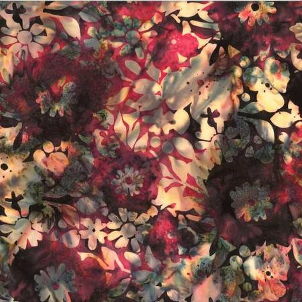 Nightshade Floral Batik by Hoffman International Fabrics available in Canada at The Quilt Store
