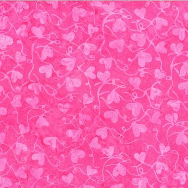 Stonger Together Hibiscus Hearts Batik by Hoffman International Fabrics available in Canada at The Quilt Store
