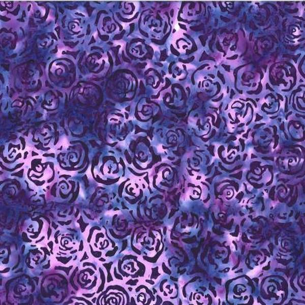 Roses Grape Juice Batik by Hoffman International Fabrics available in Canada at The Quilt Store