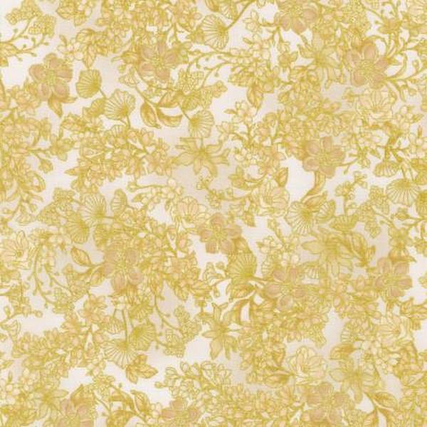 Aurelia Floral Gold by Robert Kaufman available in Canada at The Quilt Store