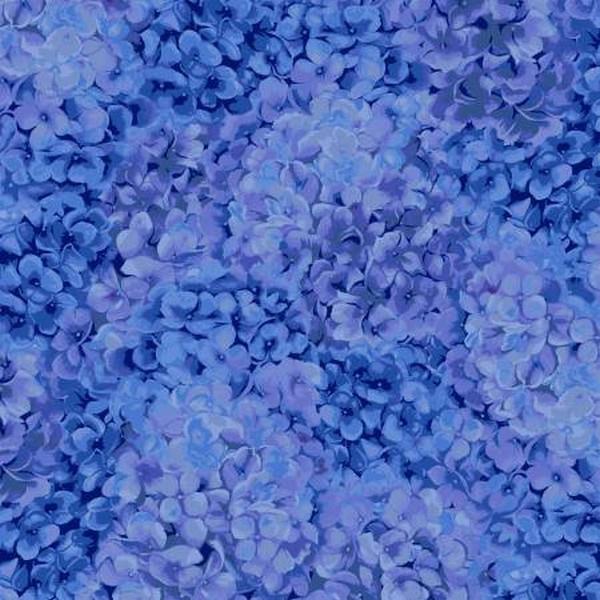 Floral Fantasy Sapphier Hydrangea by Jinny Beyer for RJR Fabrics available in Canada at The Quilt Store