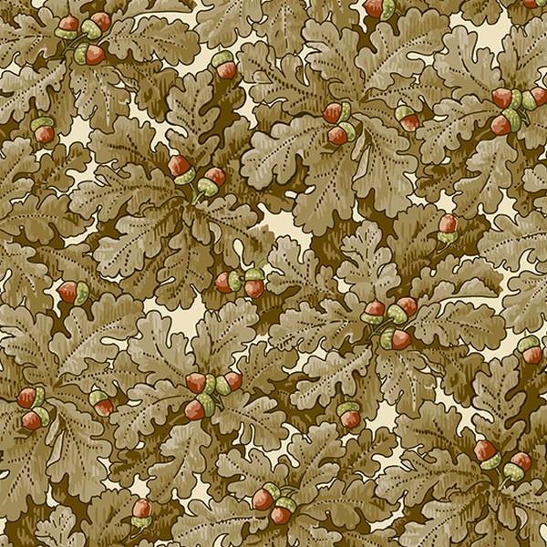 Autumn Woods Brown Oak Leaves by Edyta Sitar for Laundry Basket Quilts available in Canada at The Quilt Store