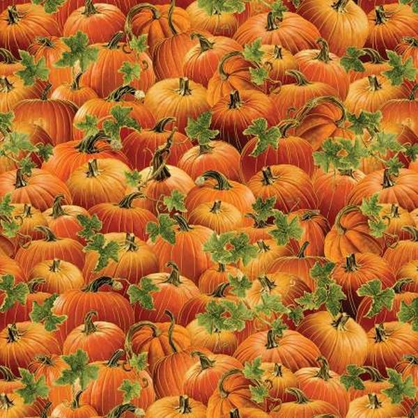 Harvest Festival Pumpkins by Benartex Designer Fabrics available in Canada at The Quilt Store