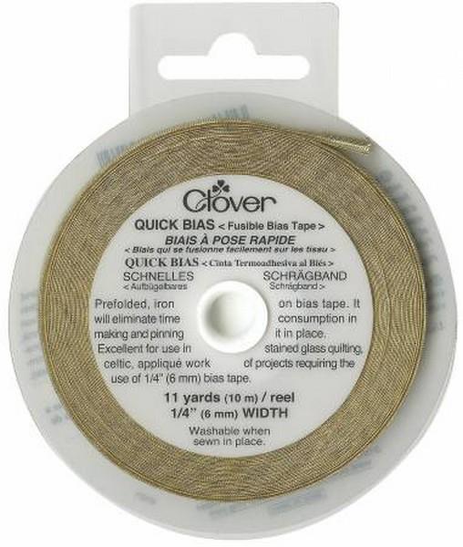 Clover Fusible Quick Bias Metallic Gold available in Canada at The Quilt Store