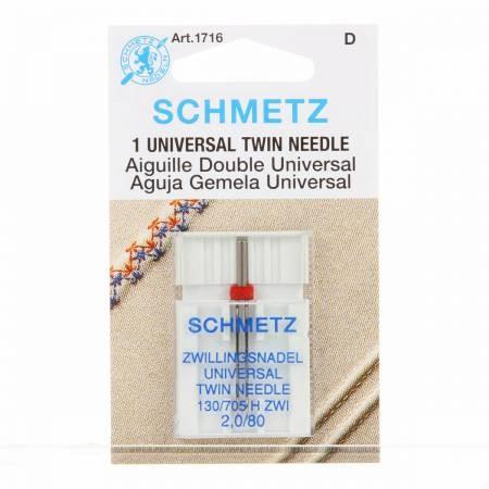 Schmetz Twin Needles 2.0mm/80 available in Canada at The Quilt Store