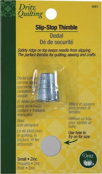 DRITZ QUILTING SLIP-STOP THIMBLE - SMALL