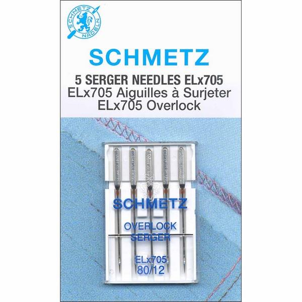 Schmetz Serger Needles ELx705 80/12 - 5 Count