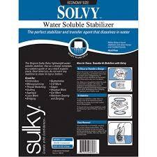 Sulky Solvy Water Soluble Stabilizer available in Canada at The Quilt Store