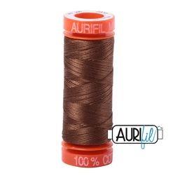 Aurifil 2372 Dark Antique Gold 50 wt 200m available in Canada at The Quilt Store