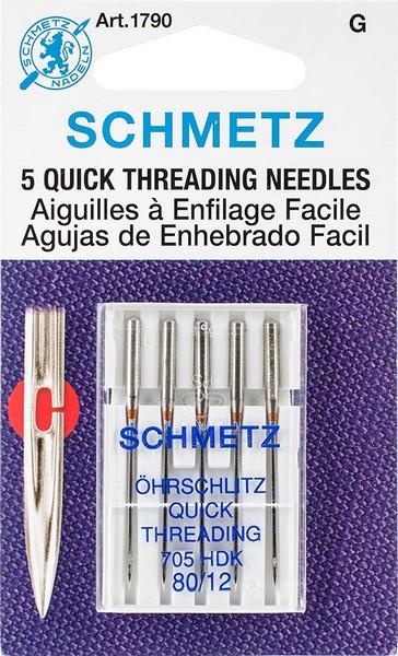 Schmetz Quick Threading Machine Needles 80/12 available in Canada at The Quilt Store