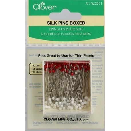 Clover Silk Pins - 100 available in Canada at The Quilt Store