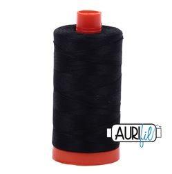 Aurifil 2692 Black 50 wt available at The Quilt Store