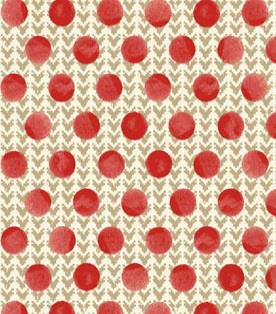 Vintage Scrapbook Red on the Dot by Benartex available in Canada at The Quilt Store