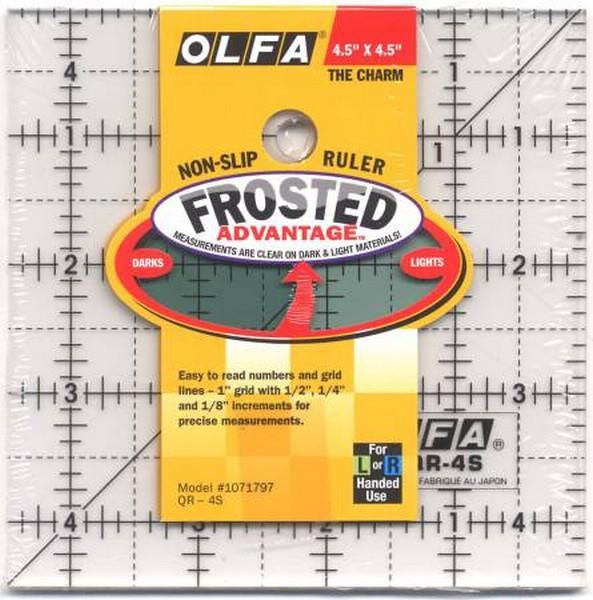 Frosted Acrylic Olfa Ruler - 4 1/2" x 4 1/2"